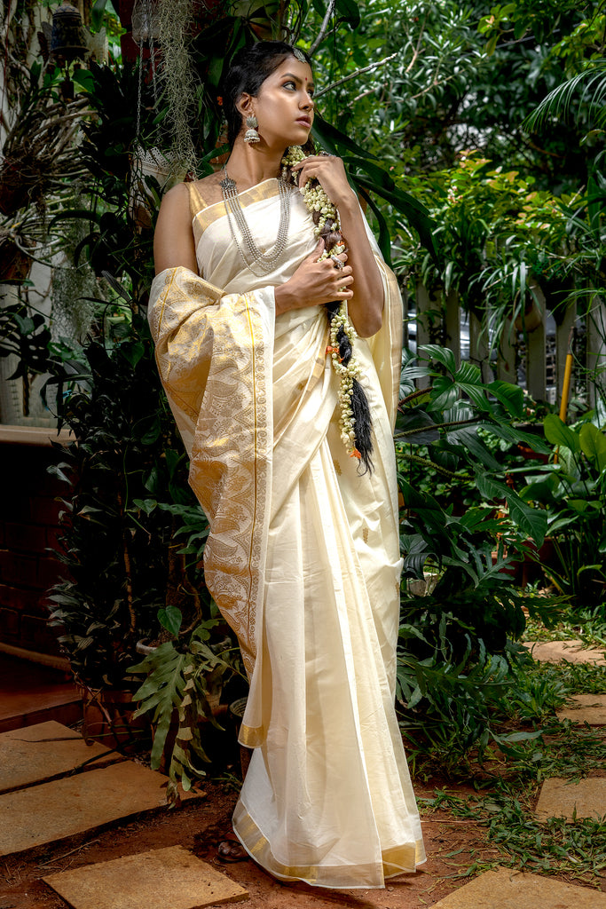 Kerala Kasavu Sarees - Traditional & Elegance Handwoven Delight