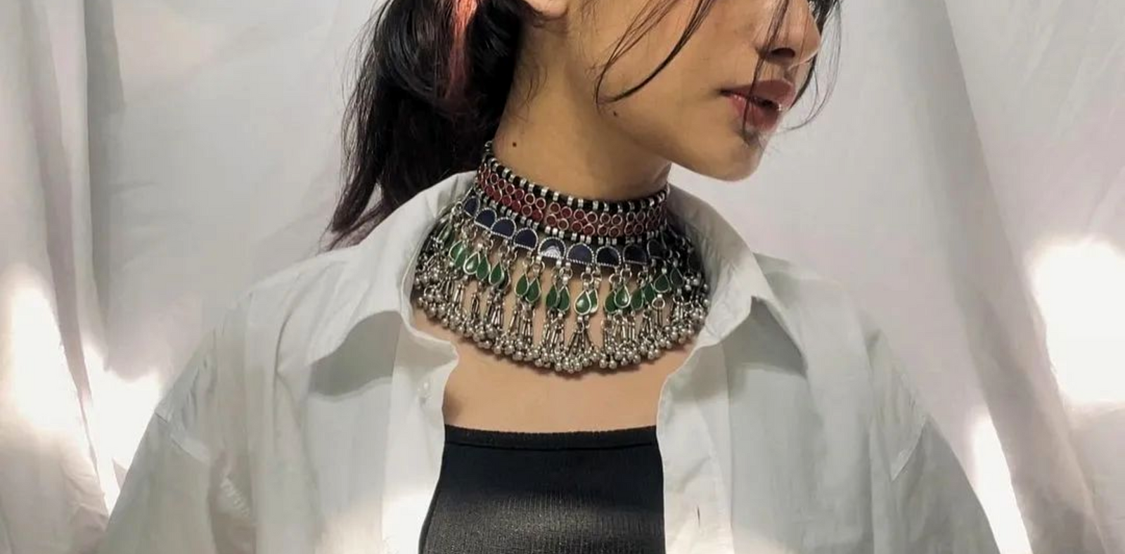 Afghan hot choker necklace