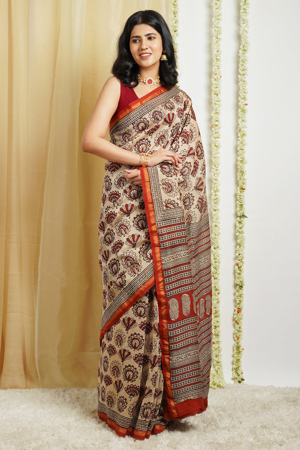 Buy Bagh Print Saree For Women Online At Best Prices
